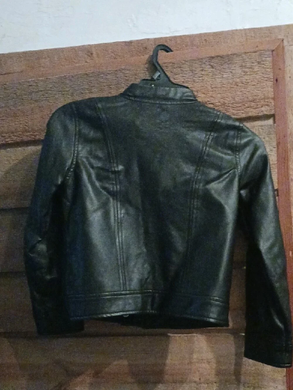 Gymboree Black Faux Leather Girls' Moto Jacket